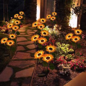 Solar Sunflower Decorative Lights for Outdoor, Patio, Garden Lawn GL002