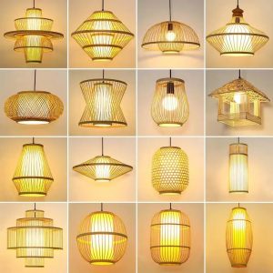 Japanese's Creative Bamboo Rattan Restaurant Chandelier - WL023