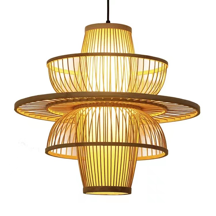 Japanese's Creative Bamboo Rattan Restaurant Chandelier - WL023 - Image 9